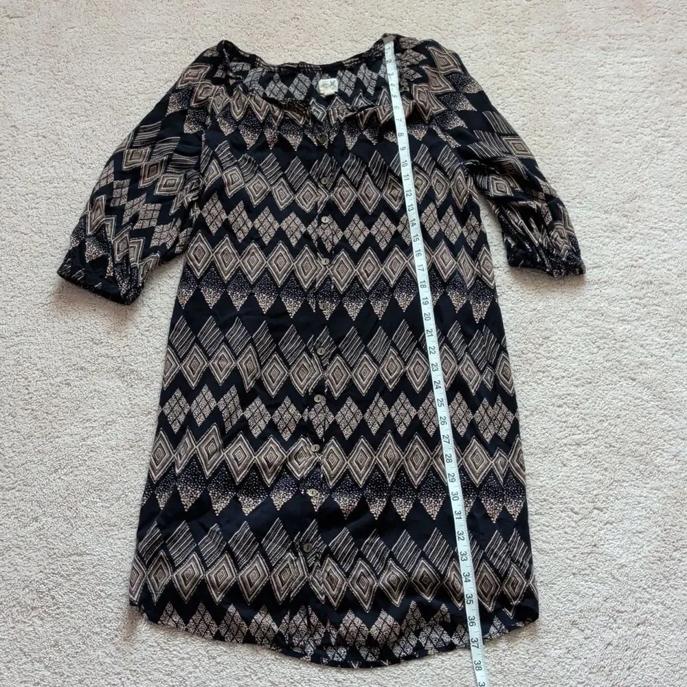 Anthropologie Edme & Esyllte Ikat Button Down Dress Size 6